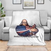 Benjamin Franklin Throw Blanket Freedom Liberty Independence American History