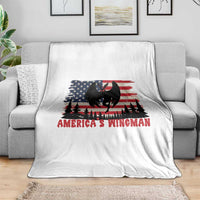 Mothman Americas Wingman Throw Blanket Funny Patriotic Cryptid