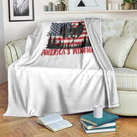 Mothman Americas Wingman Throw Blanket Funny Patriotic Cryptid