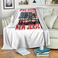 Patriotic Jersey Devil Throw Blanket Pine Barrens New Jersey Cryptid