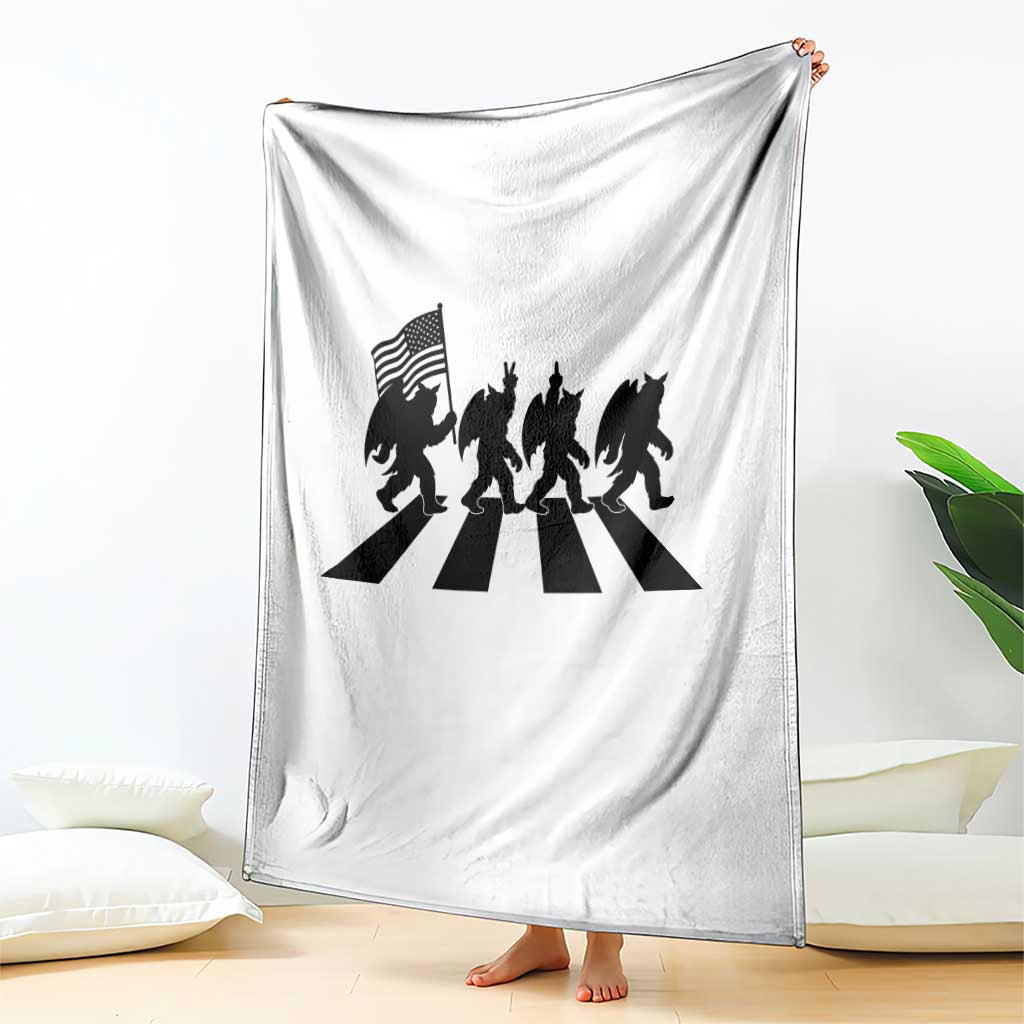 Funny Patriotic Mothman Throw Blanket Cryptid Lover Gift