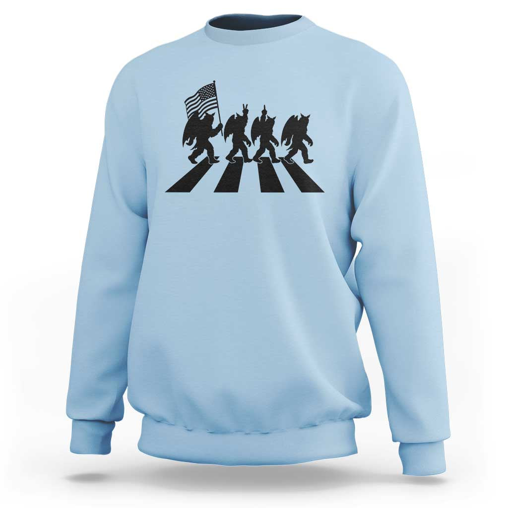 Funny Patriotic Mothman Sweatshirt Cryptid Lover Gift