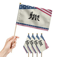 Funny Patriotic Mothman Patriotic Handheld Flag Cryptid Lover Gift