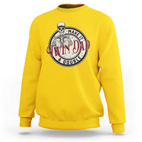 Funny Skeleton Twin Dad Make It A Double Sweatshirt Expecting Fathers Day Gift