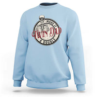 Funny Skeleton Twin Dad Make It A Double Sweatshirt Expecting Fathers Day Gift