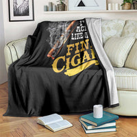 Cigar Lovers Throw Blanket I Am Aging Like A Fine Cigar
