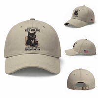 Funny Sarcastic Cat Baseball Cap Everything Will Kill You So Choose Something Fun