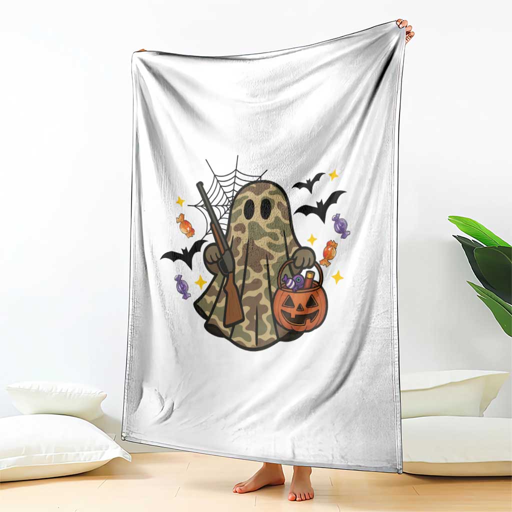 Funny Camo Hunter Halloween Ghost Costume Throw Blanket - Wonder Print Shop