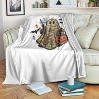 Funny Camo Hunter Halloween Ghost Costume Throw Blanket - Wonder Print Shop