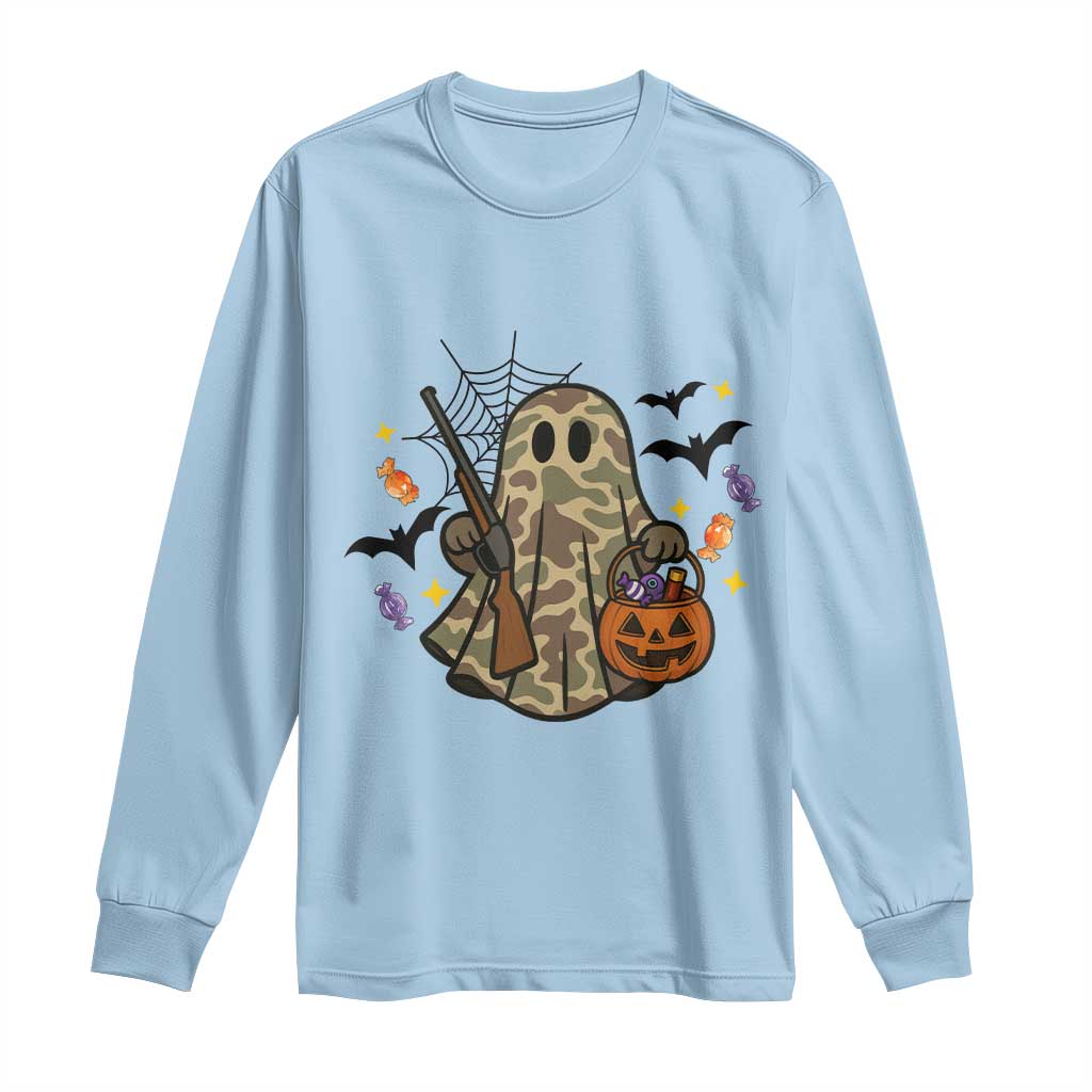 Funny Camo Hunter Halloween Ghost Costume Long Sleeve Shirt - Wonder Print Shop