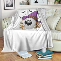 Halloween Golfer Gift Throw Blanket Creepy Golf Ball With Witch Hat - Wonder Print Shop