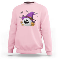 Halloween Golfer Gift Sweatshirt Creepy Golf Ball With Witch Hat - Wonder Print Shop