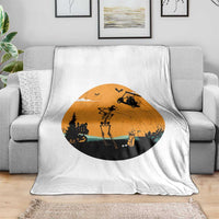Funny Skeleton Golf Player Throw Blanket Halloween Gift - Wonder Print Shop