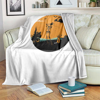 Funny Skeleton Golf Player Throw Blanket Halloween Gift - Wonder Print Shop