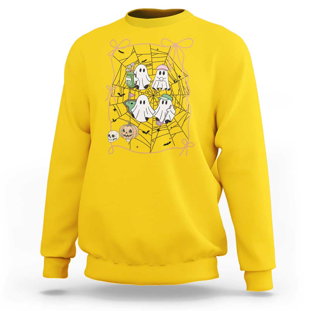 Funny Halloween Sweatshirt Ghost Golf Gift for Women - Wonder Print Shop