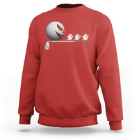 Funny Halloween Golf Pumpkin Chasing Ghost Gift Sweatshirt - Wonder Print Shop