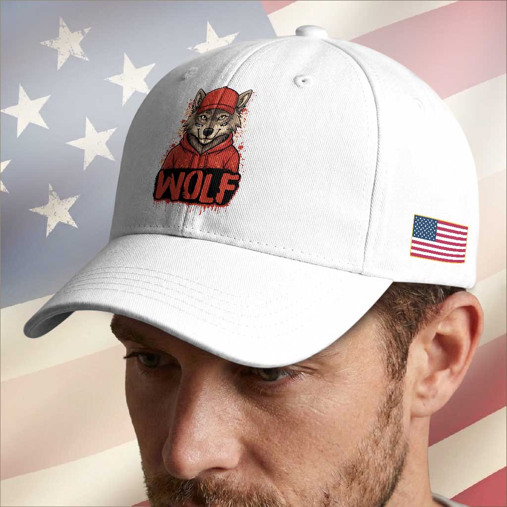 Wolf Football Lover Baseball Cap Game Day Tailgate Lifestyle