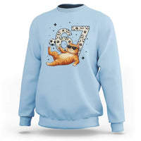 Funny Cat Playing Soccer Sweatshirt Six Seven Meme