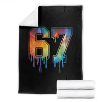 Funny Six Seven Prism Effect Printed Meme Throw Blanket