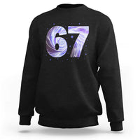 Swirl Effect Printed Six Seven Meme Sweatshirt Gen Z Alpha Gift