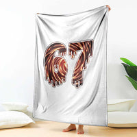 Fire Swirl Effect Printed Throw Blanket Six Seven Meme