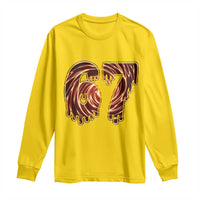 Fire Swirl Effect Printed Long Sleeve Shirt Six Seven Meme