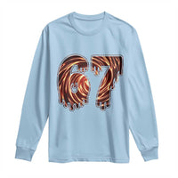 Fire Swirl Effect Printed Long Sleeve Shirt Six Seven Meme