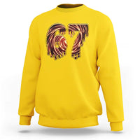 Fire Swirl Effect Printed Sweatshirt Six Seven Meme