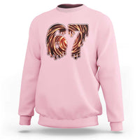 Fire Swirl Effect Printed Sweatshirt Six Seven Meme
