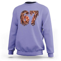 Fire Swirl Effect Printed Sweatshirt Six Seven Meme
