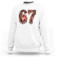 Fire Swirl Effect Printed Sweatshirt Six Seven Meme