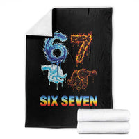 Water Fire Element Six Seven Throw Blanket Trendy Meme Gift