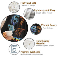Water Fire Element Six Seven Throw Blanket Trendy Meme Gift