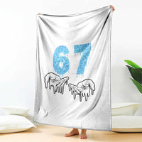 Ocean Water Wave Effect Printed Throw Blanket Six Seven Meme