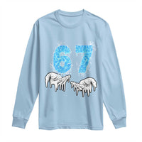 Ocean Water Wave Effect Printed Long Sleeve Shirt Six Seven Meme