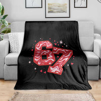 Glitch Swirl Effect Printed Six Seven Meme Throw Blanket Valentines Day Gift