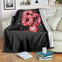 Glitch Swirl Effect Printed Six Seven Meme Throw Blanket Valentines Day Gift