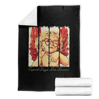 Retro Cupid Says Six Seven Throw Blanket 67 Valentines Day