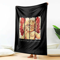 Retro Cupid Says Six Seven Throw Blanket 67 Valentines Day