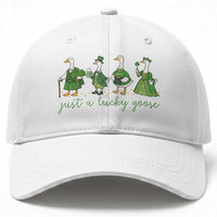 Just A Lucky Goose Baseball Cap Funny St Patricks Day Irish Gift