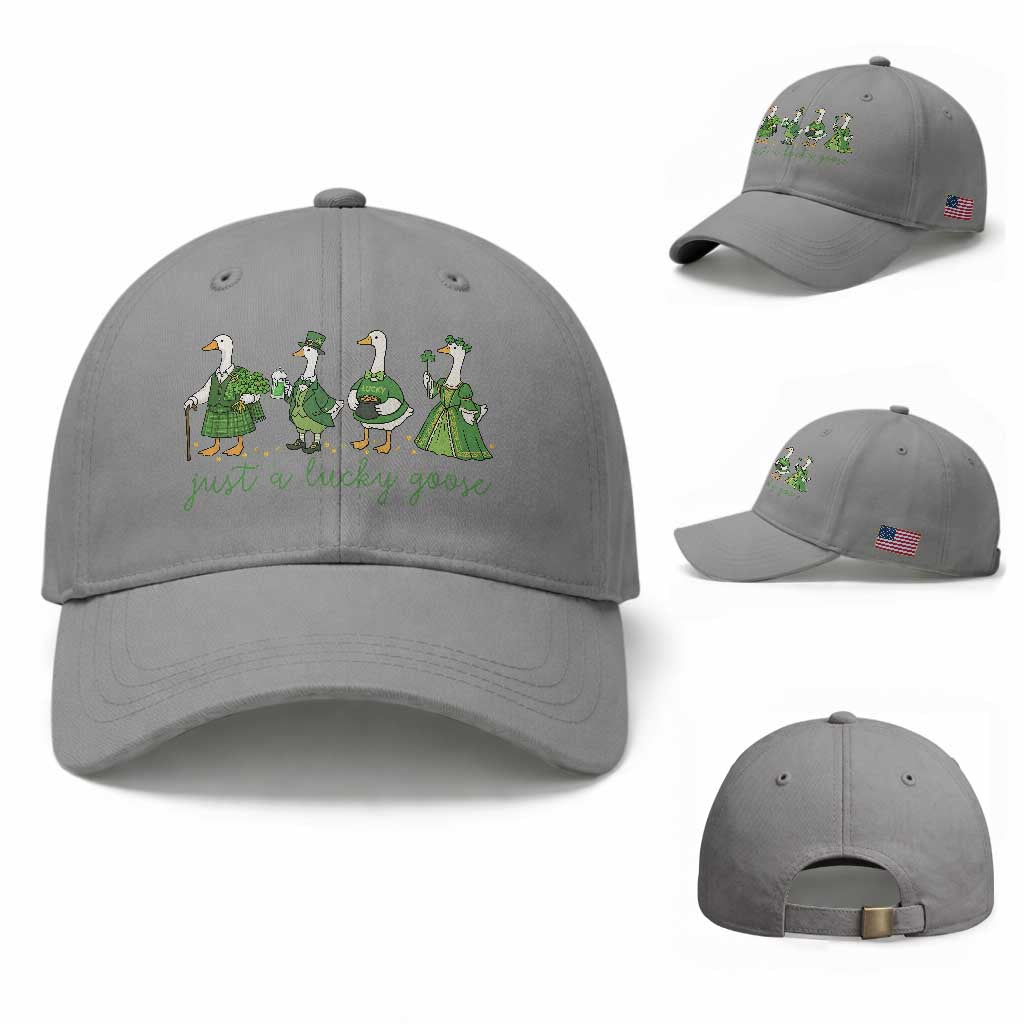 Just A Lucky Goose Baseball Cap Funny St Patricks Day Irish Gift
