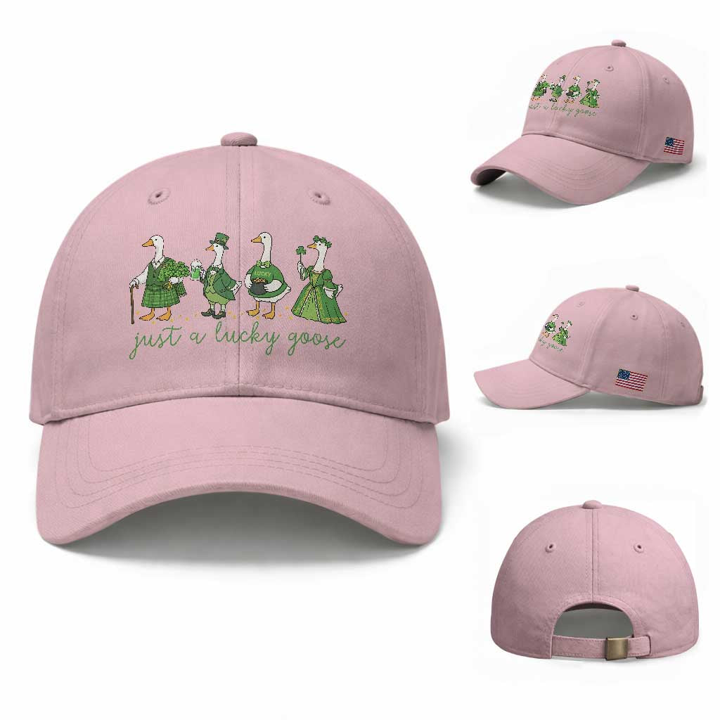 Just A Lucky Goose Baseball Cap Funny St Patricks Day Irish Gift