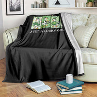 Just A Lucky Goose Throw Blanket Funny Irish Crew St Patricks Day