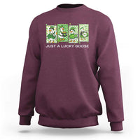 Just A Lucky Goose Sweatshirt Funny Irish Crew St Patricks Day