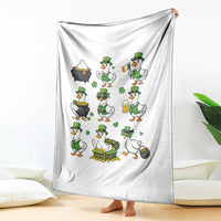 St Patricks Day Goose Crew Irish Celebration Throw Blanket