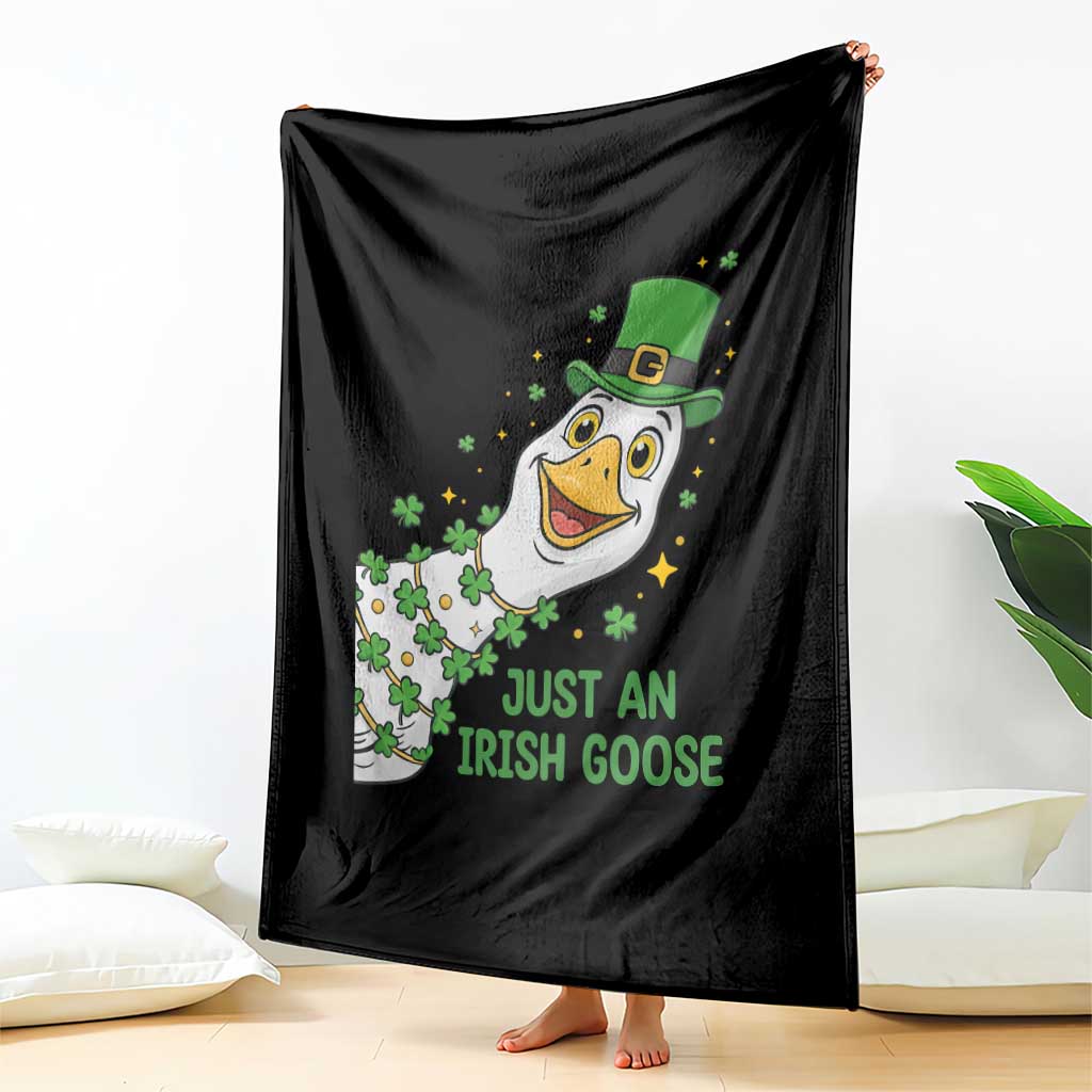 Just An Irish Goose Throw Blanket Funny St Patricks Day