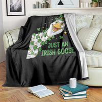 Just An Irish Goose Throw Blanket Funny St Patricks Day