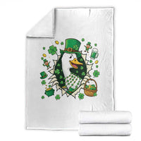 Funny Silly Irish Goose Throw Blanket St Patricks Day Celebration