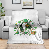 Funny Silly Irish Goose Throw Blanket St Patricks Day Celebration