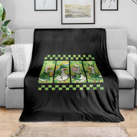 Funny Silly Irish Goose Throw Blanket St Patricks Day Goose Lover Gift